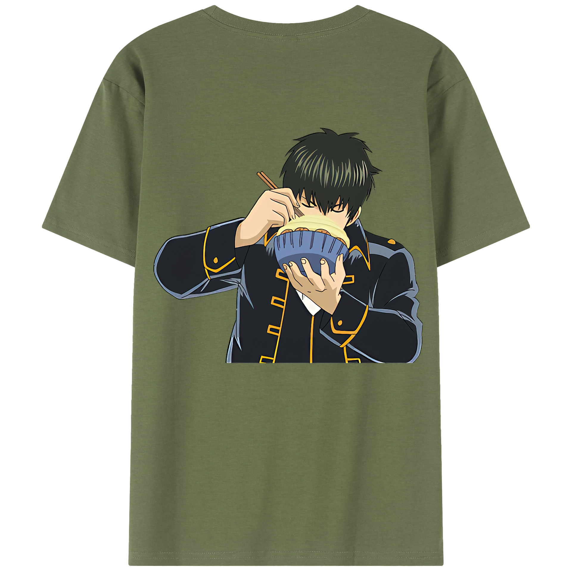 （画像用） ぎんたま 坂田銀時（さかたぎんとき） 神楽 志村新八（しむら しんぱち） GINTAMA Sakata Gintoki Kagura Shimura Shinpachi 綿100％半袖Tシャツ（背面プリント）